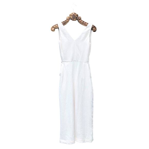 Aritzia Wilfred Ecoulement Jumpsuit Tie-back Sleeveless White Crepe 2 NWT - Picture 1 of 9